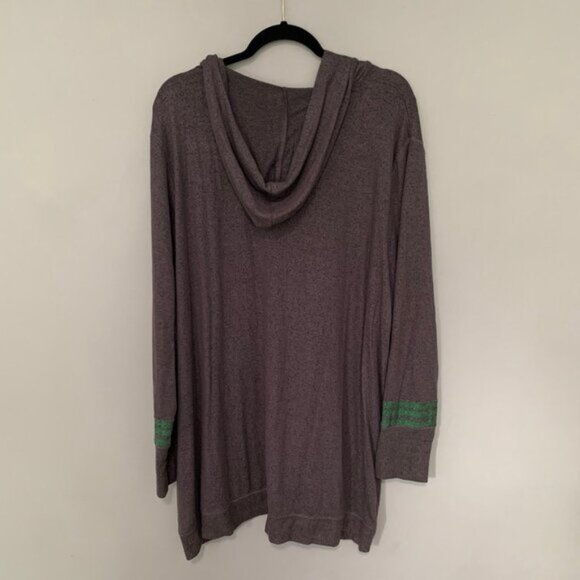 NEW Mauries dark gray green trim long lines button front cardigan sweater - Picture 5 of 8